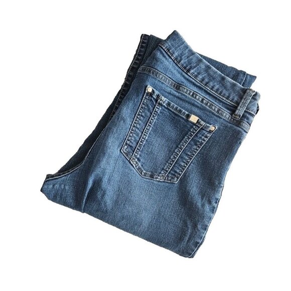 Jennifer Lopez Jeans Women's 16 Blue Dark Wash Button Fly Boot Cut Jeans RN73277 - Picture 6 of 16